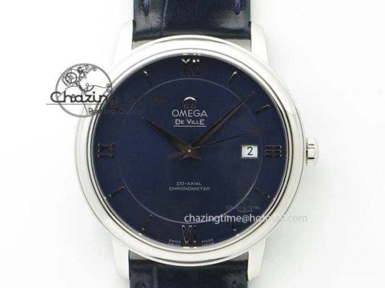 0307 HighPerformance Seamaster Planet Ocean GMT 600M Blue Dial SS On Blue Rubber Strap A 8278